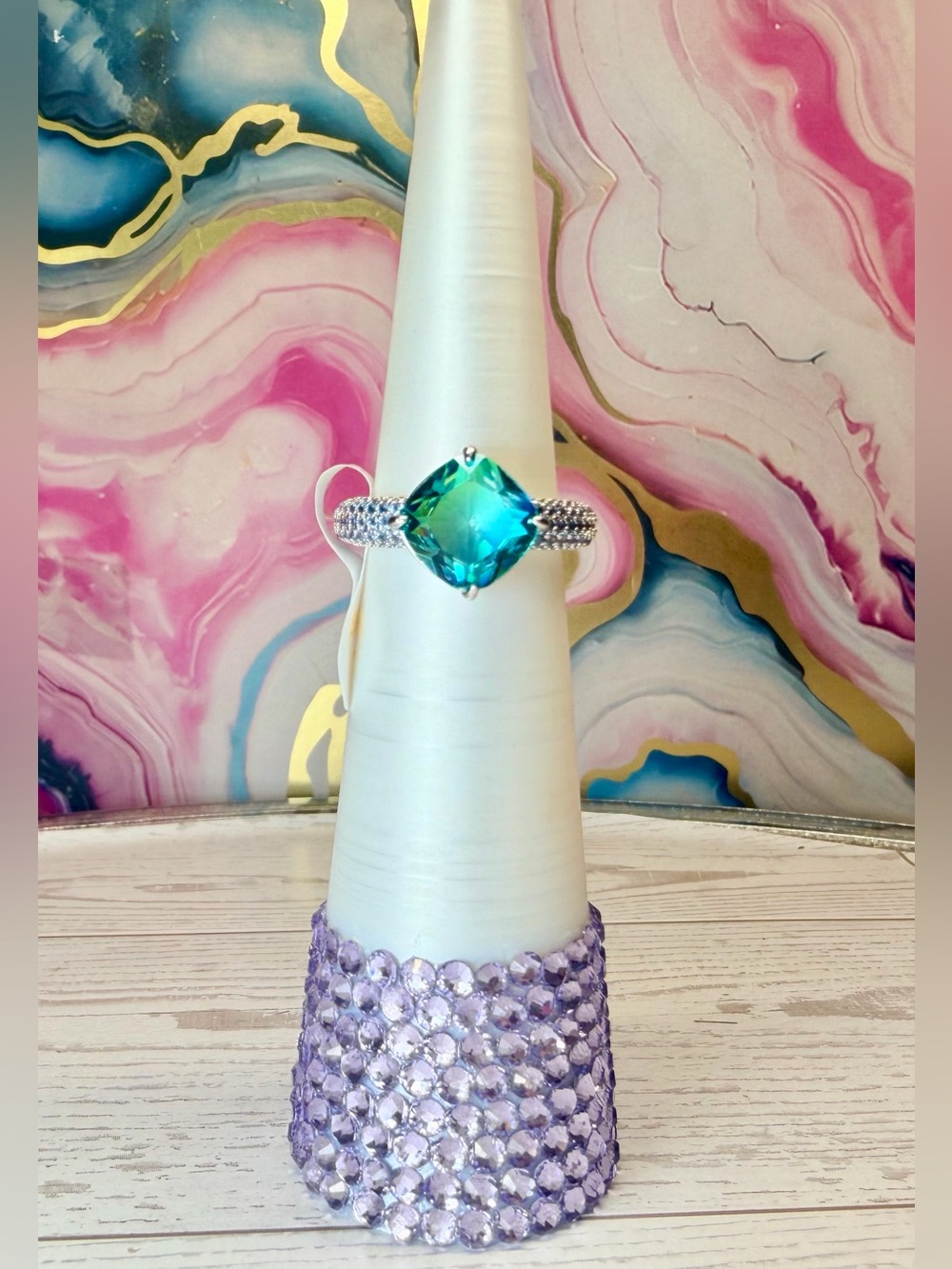 Bomb Party Bi Color Ring- βBonbonβ on Rhodium, Size 7 RG35501
